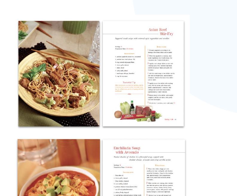 Recipe pages from the book