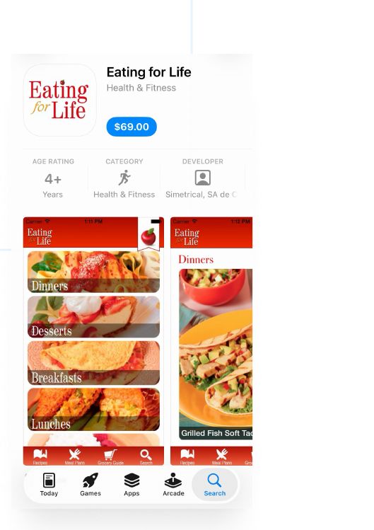 Eating for Life on the App Store