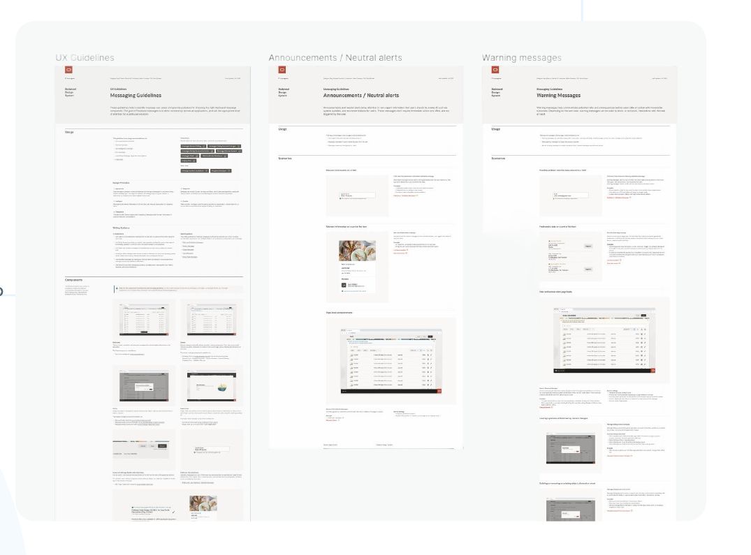 Messaging and Progress guidelines pages