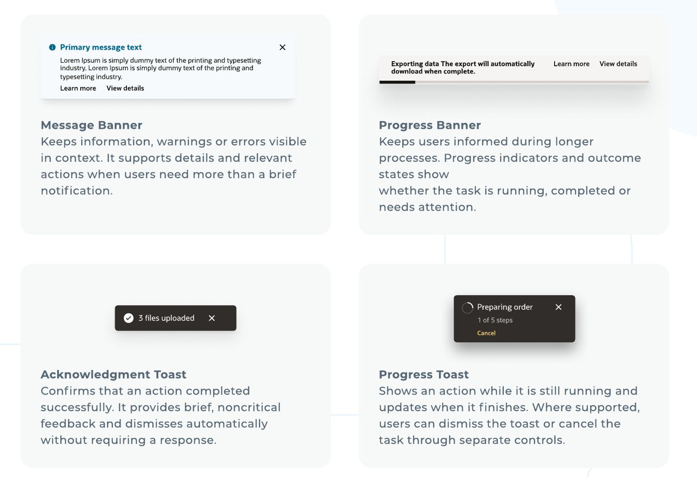 Redwood messaging components